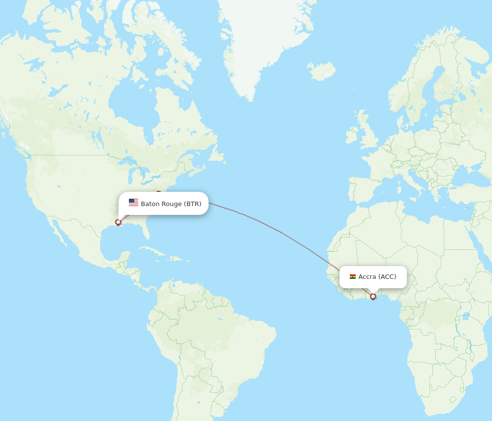 BTR-ACC flight routes