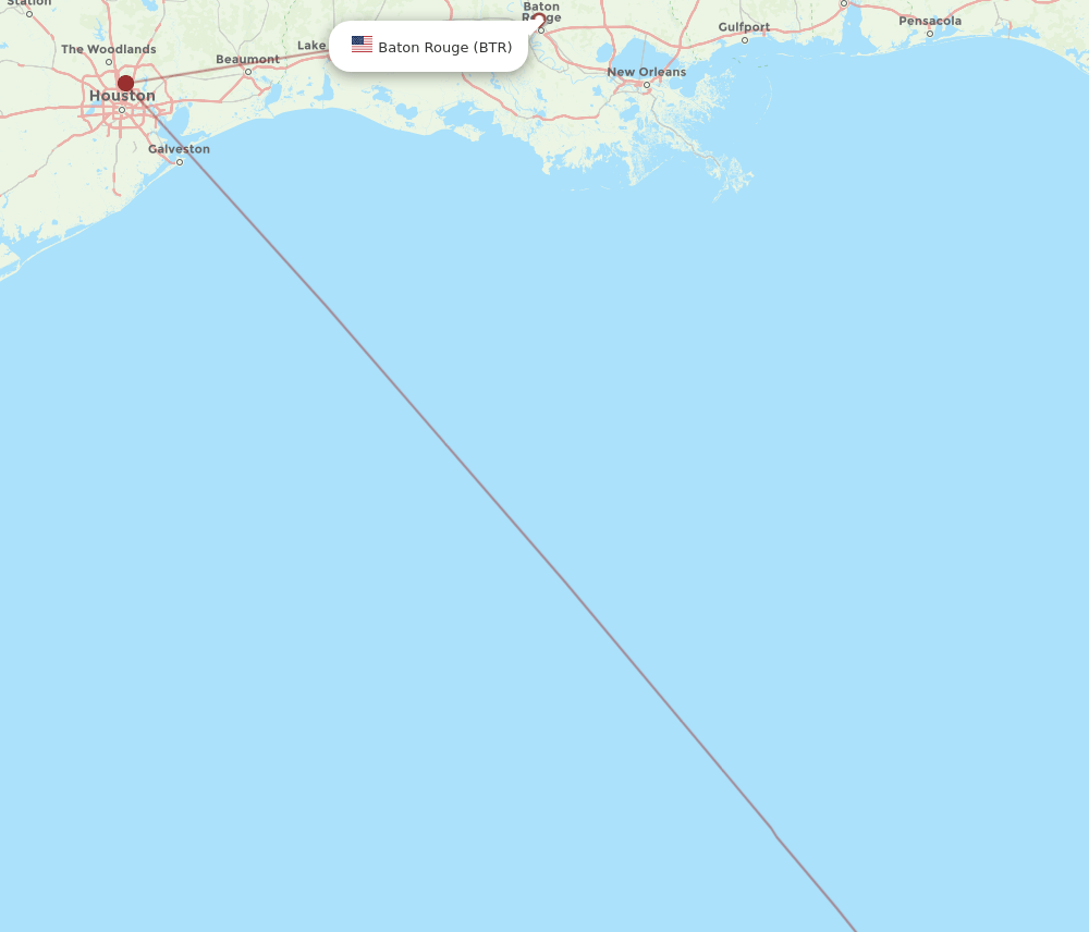 BTR-CUN flight routes