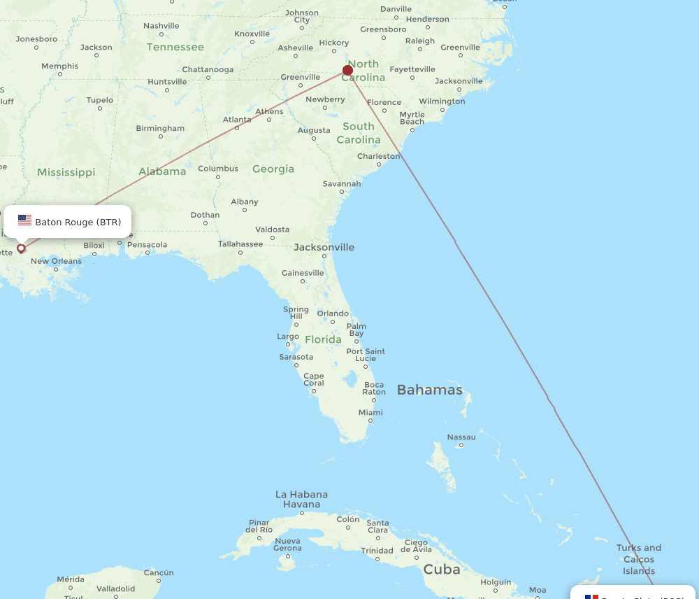 BTR-POP flight routes