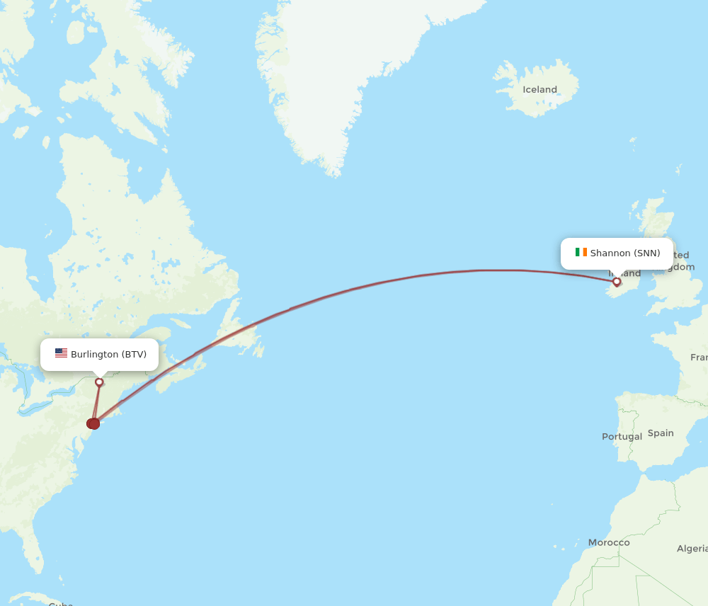BTV-SNN flight routes