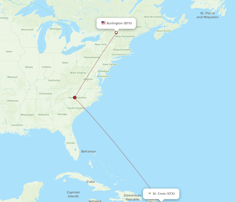 BTV-STX flight routes