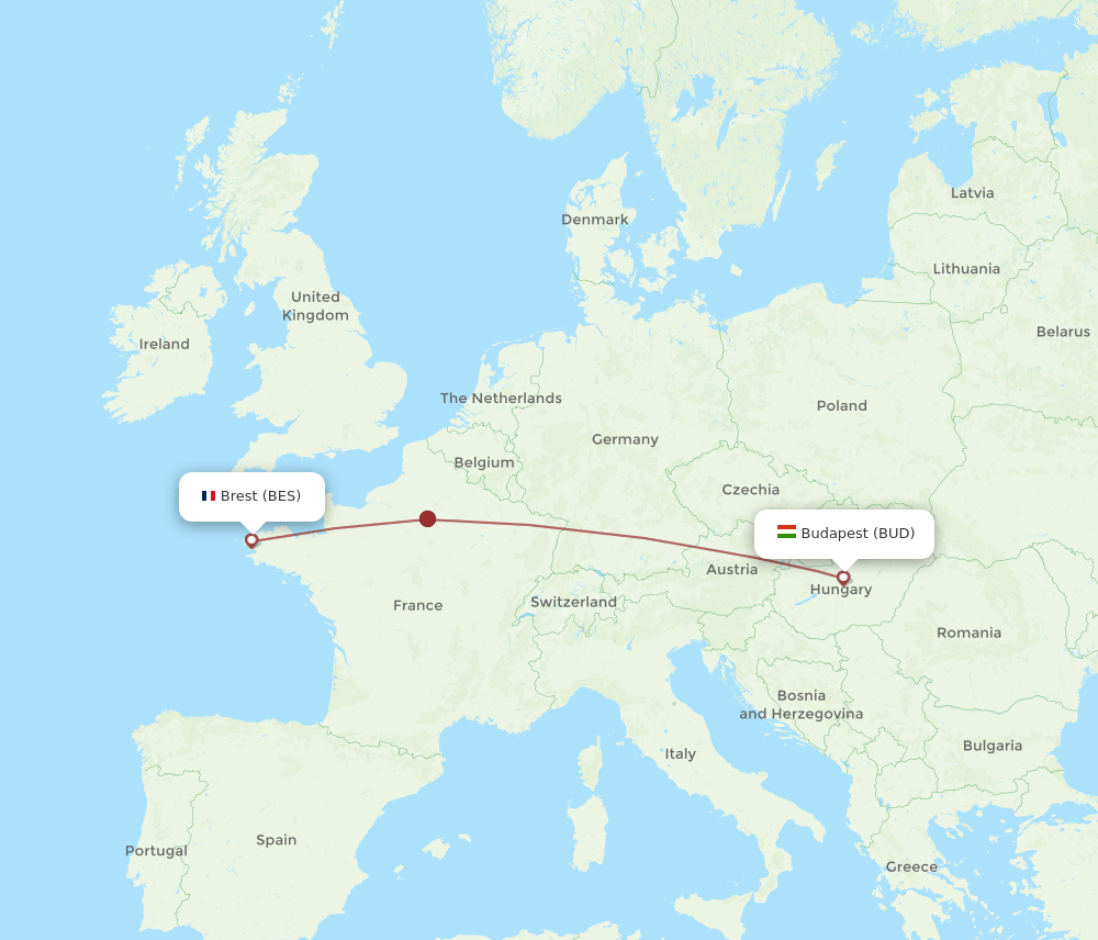 BUD-BES flight routes