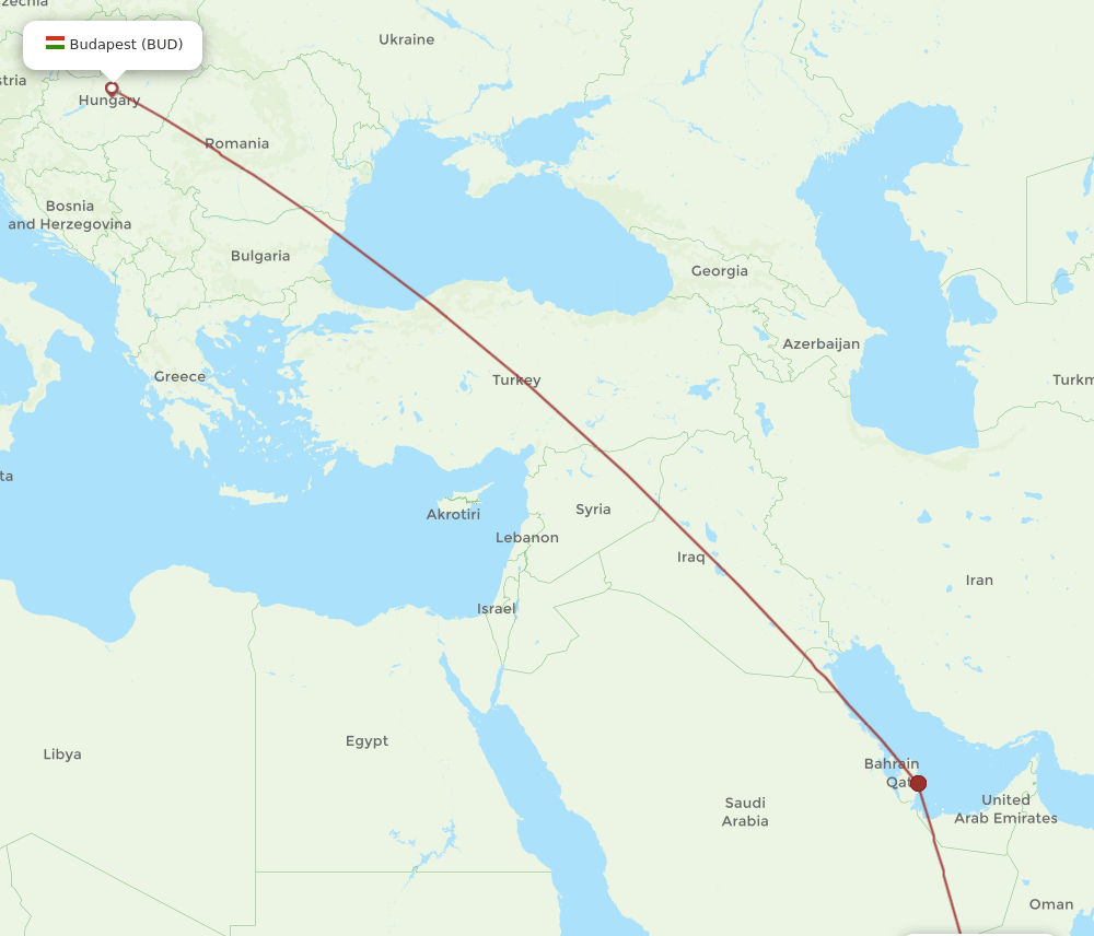 BUD-SLL flight routes