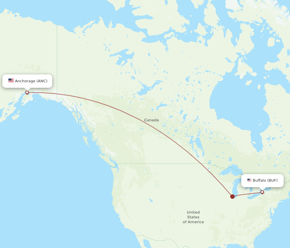 BUF-ANC flight routes