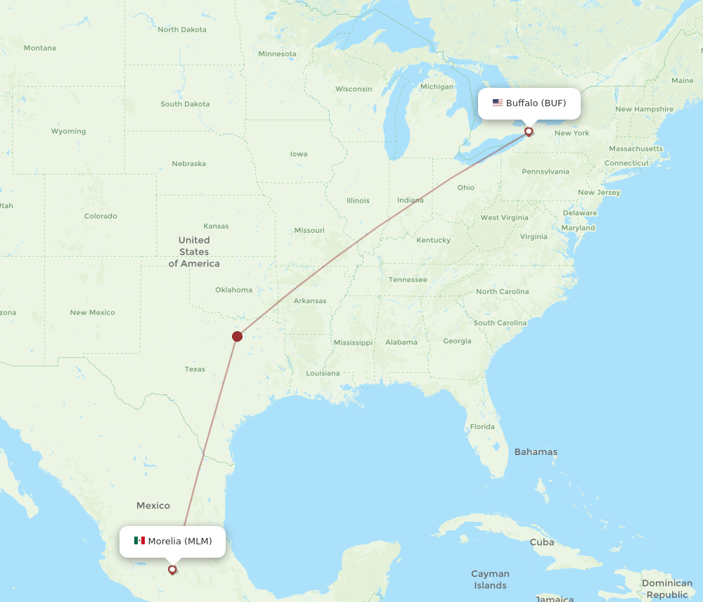 BUF-MLM flight routes