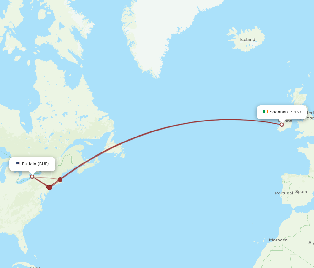 BUF-SNN flight routes