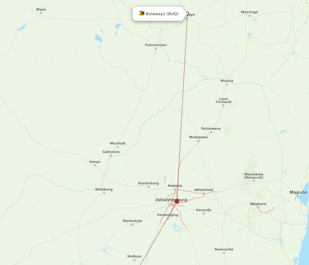 BUQ-BFN flight routes