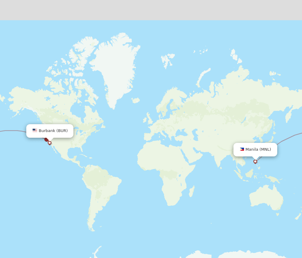 BUR-MNL flight routes