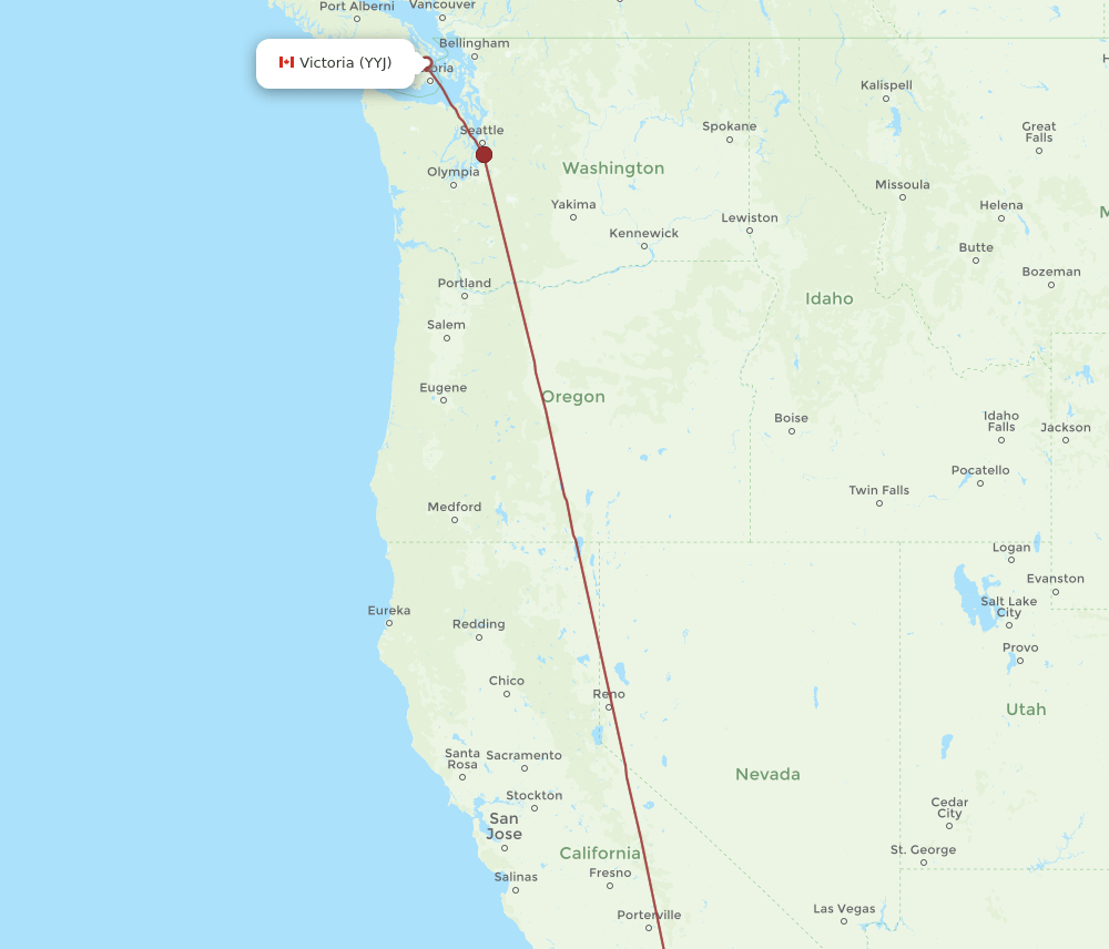 BUR-YYJ flight routes