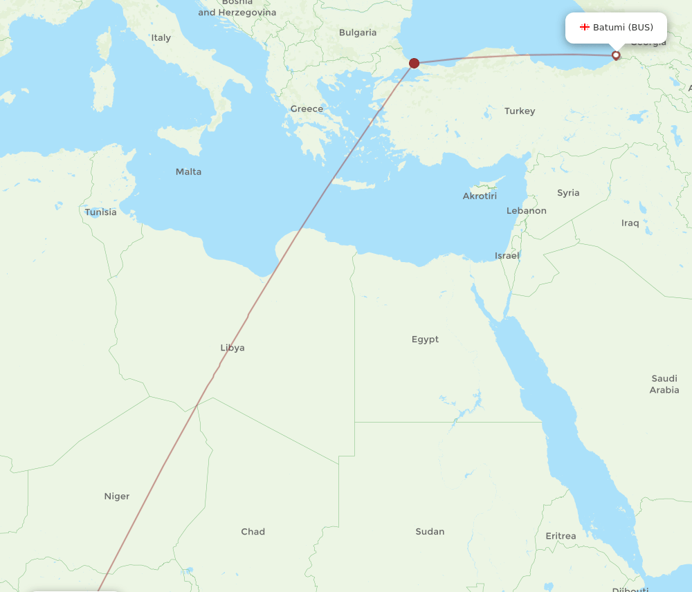 BUS-ABV flight routes