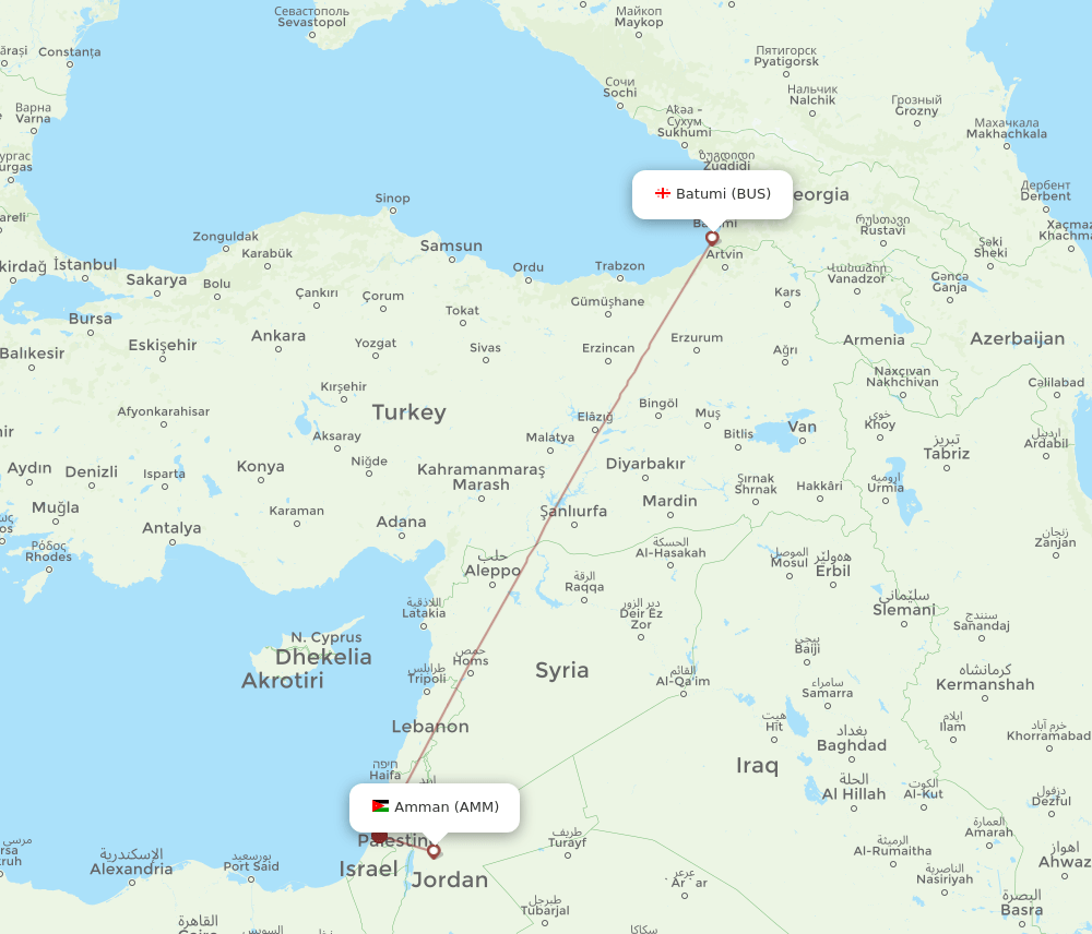 BUS-AMM flight routes