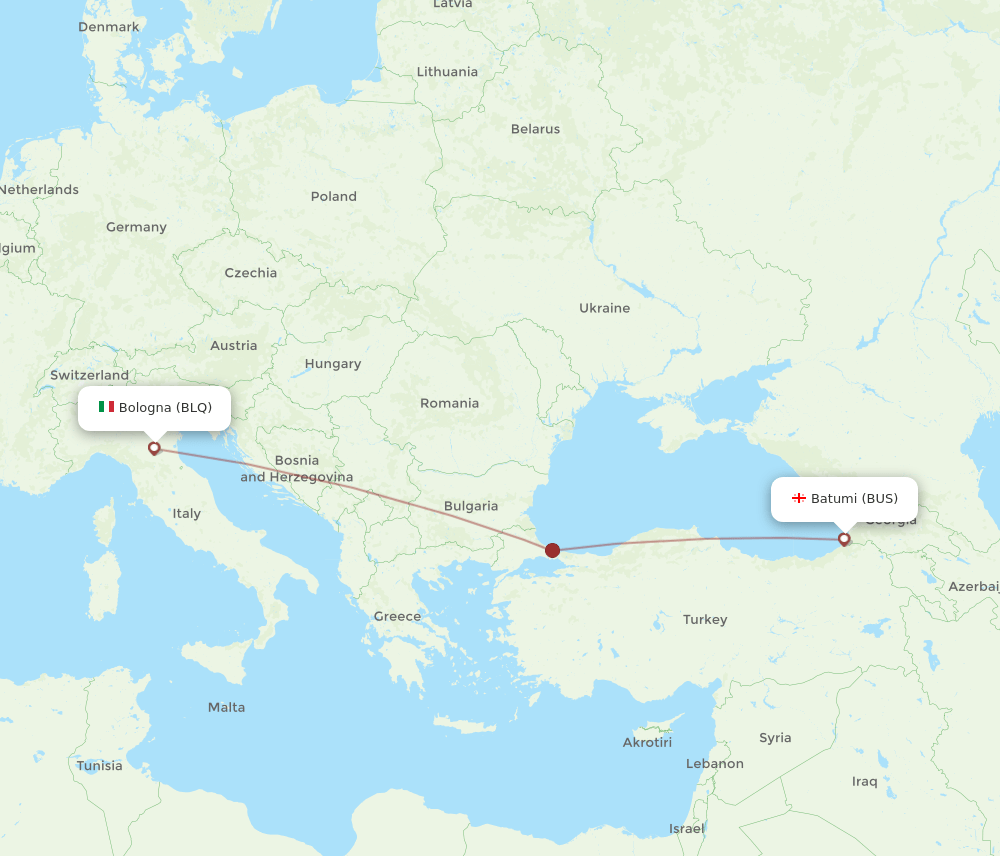 BUS-BLQ flight routes