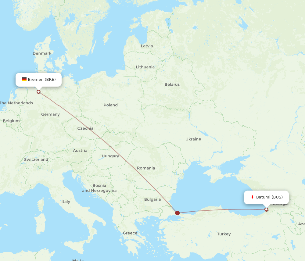 BUS-BRE flight routes