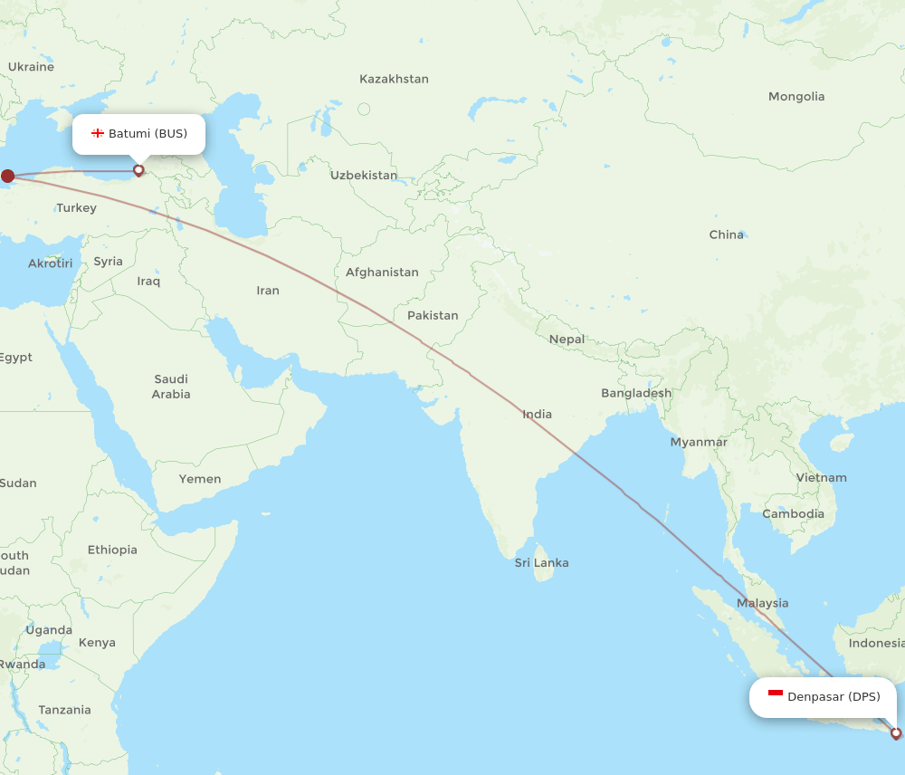 BUS-DPS flight routes