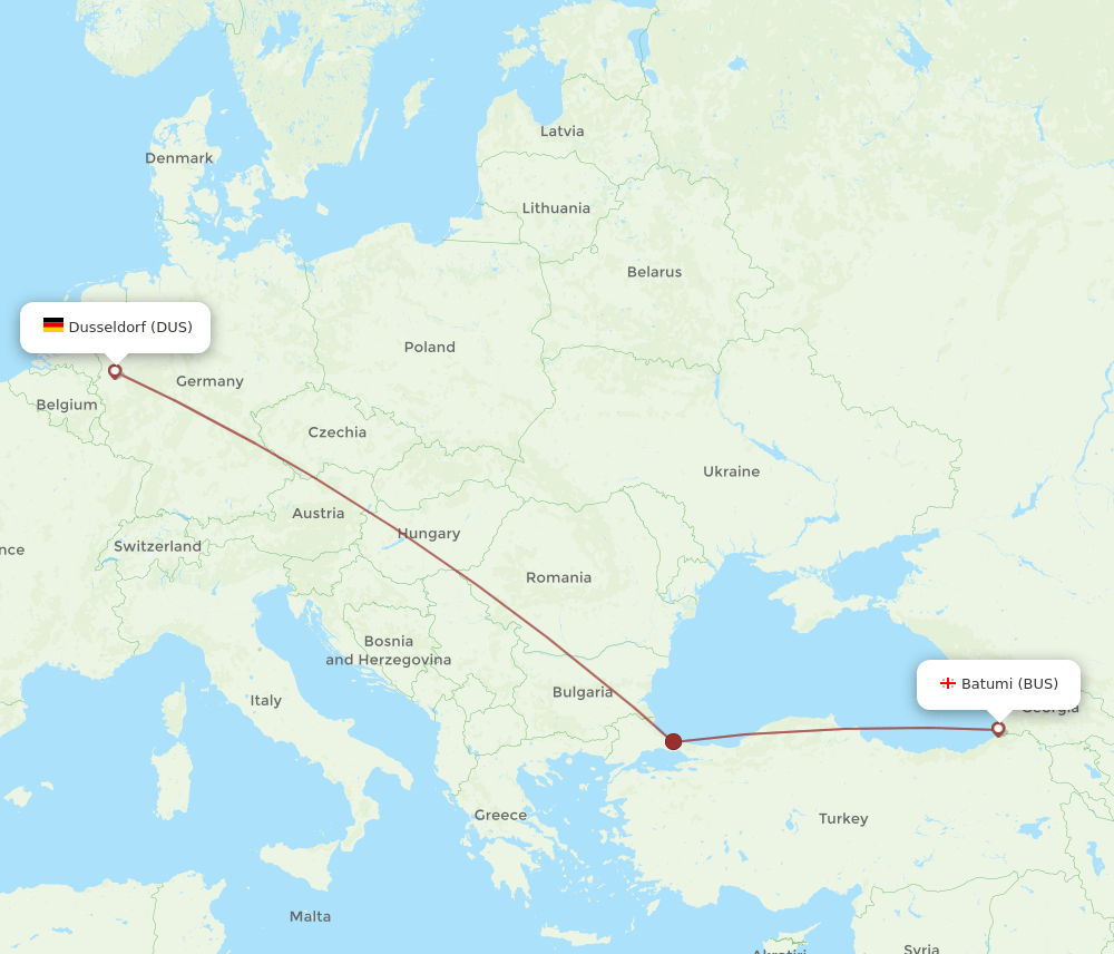 BUS-DUS flight routes