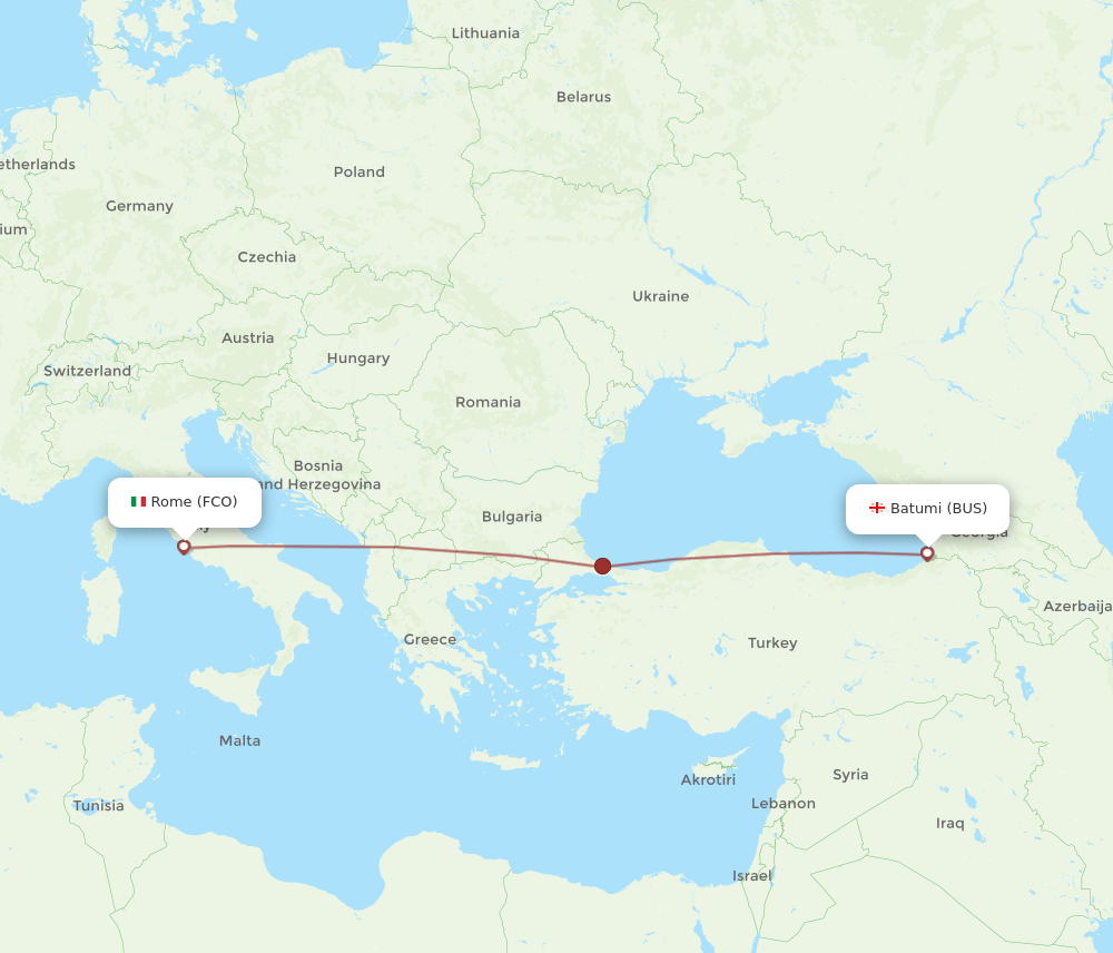 BUS-FCO flight routes