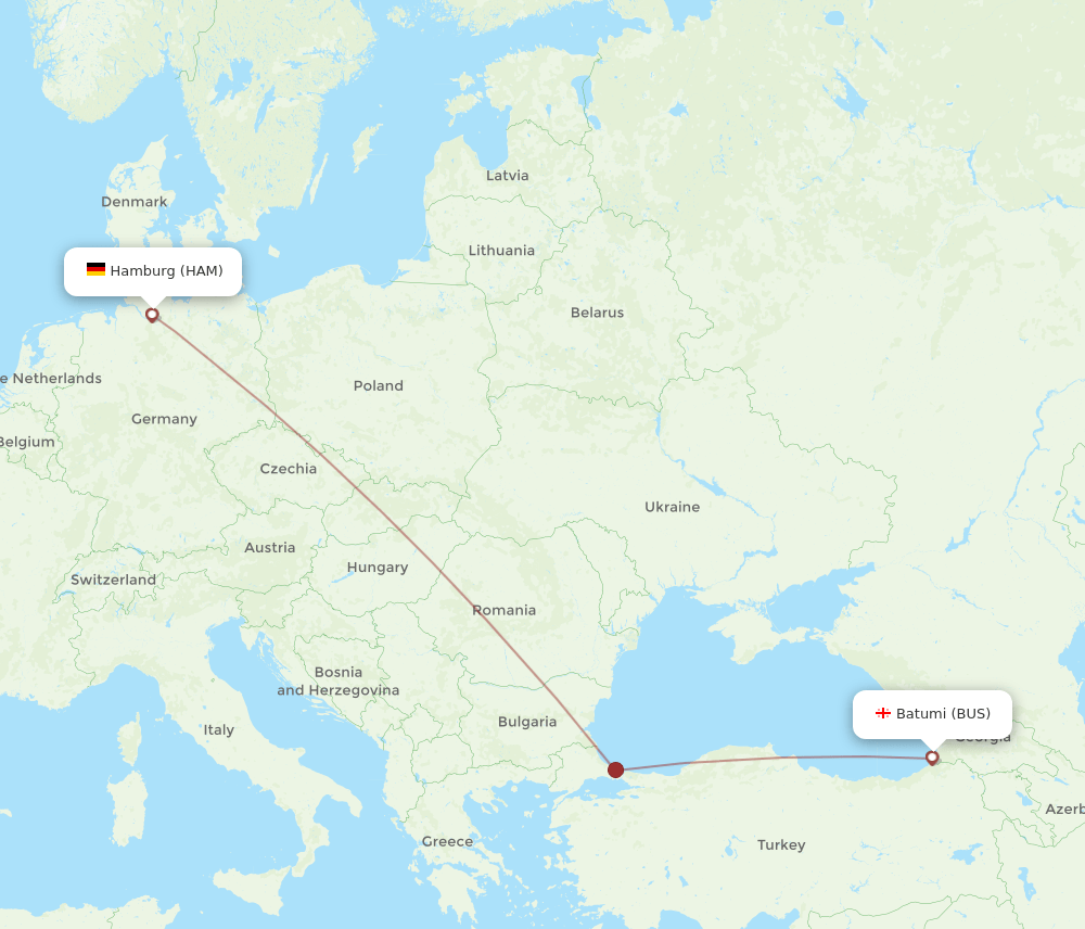 BUS-HAM flight routes