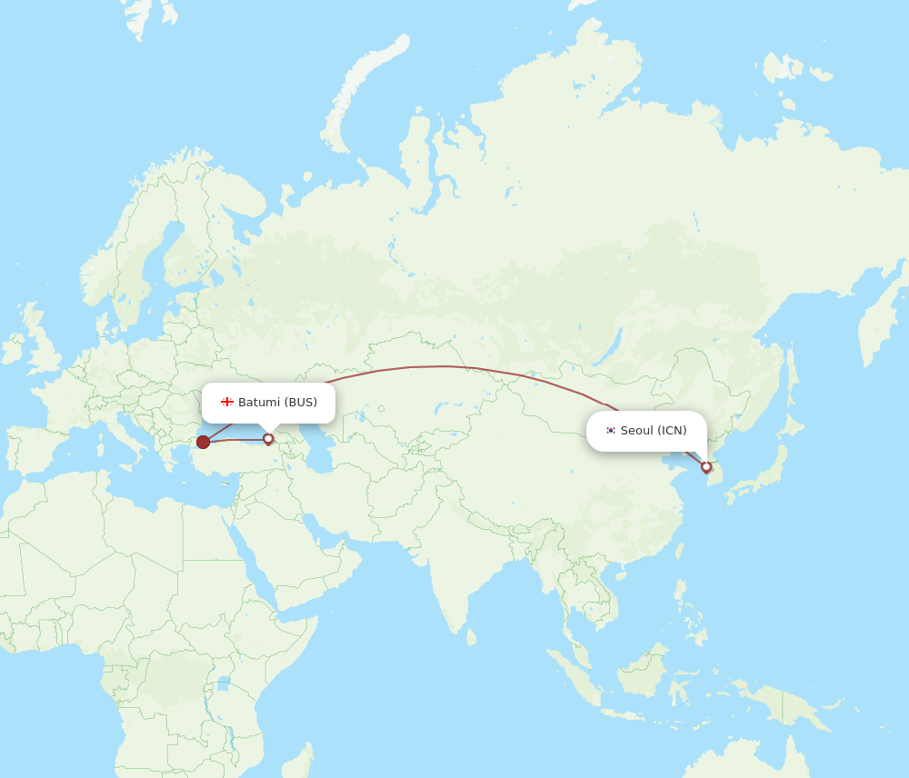 BUS-ICN flight routes