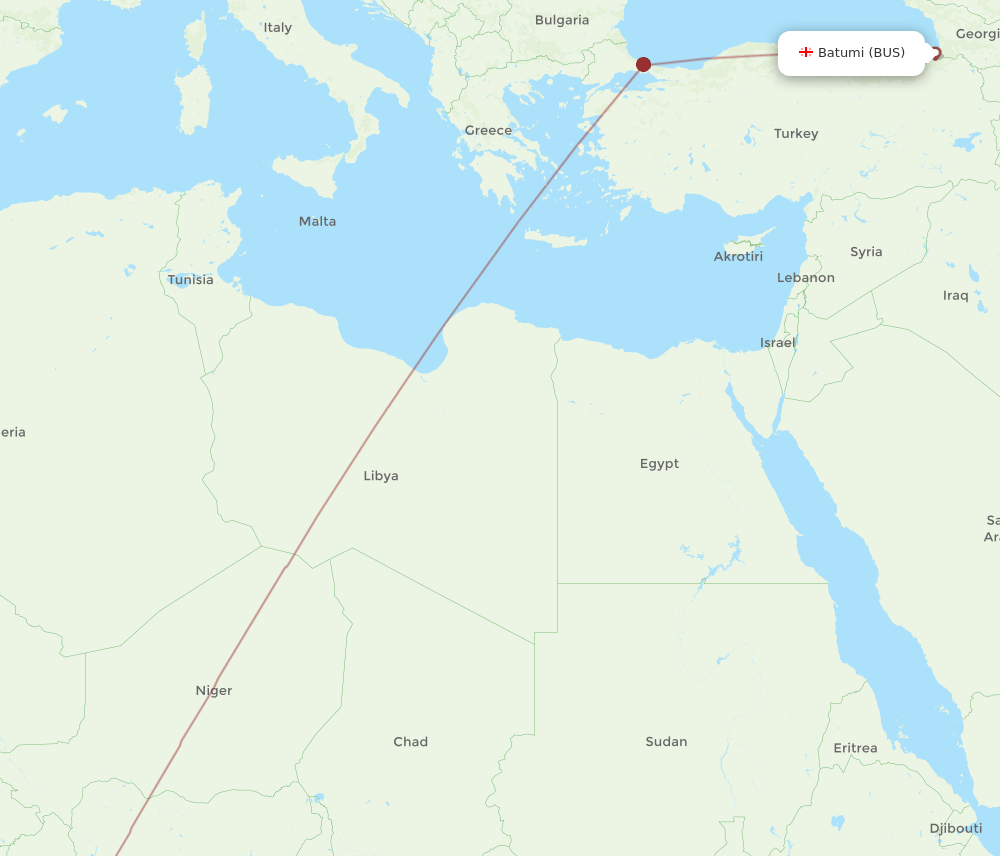 BUS-LOS flight routes
