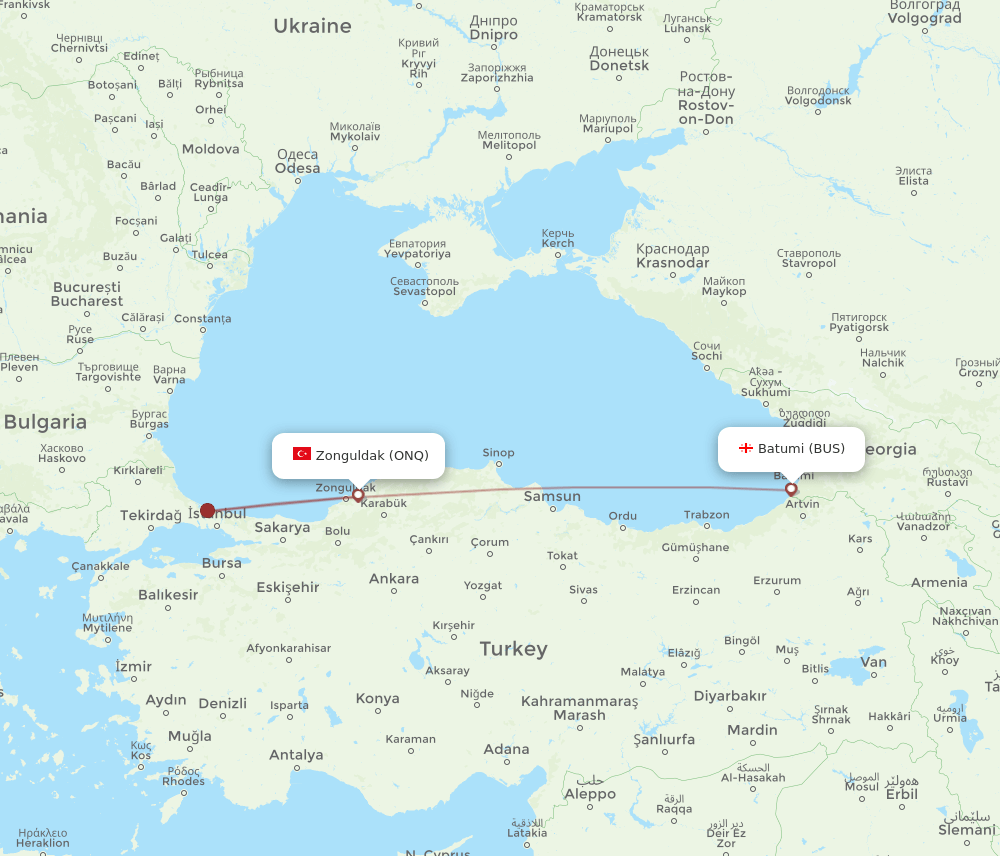 BUS-ONQ flight routes