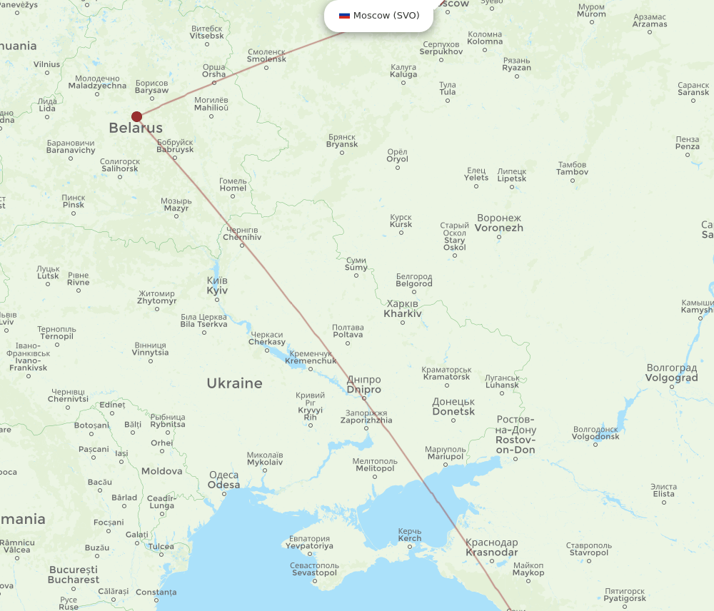 BUS-SVO flight routes