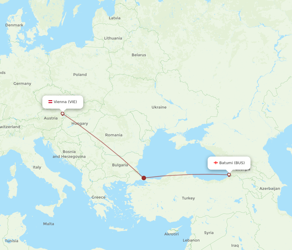 BUS-VIE flight routes
