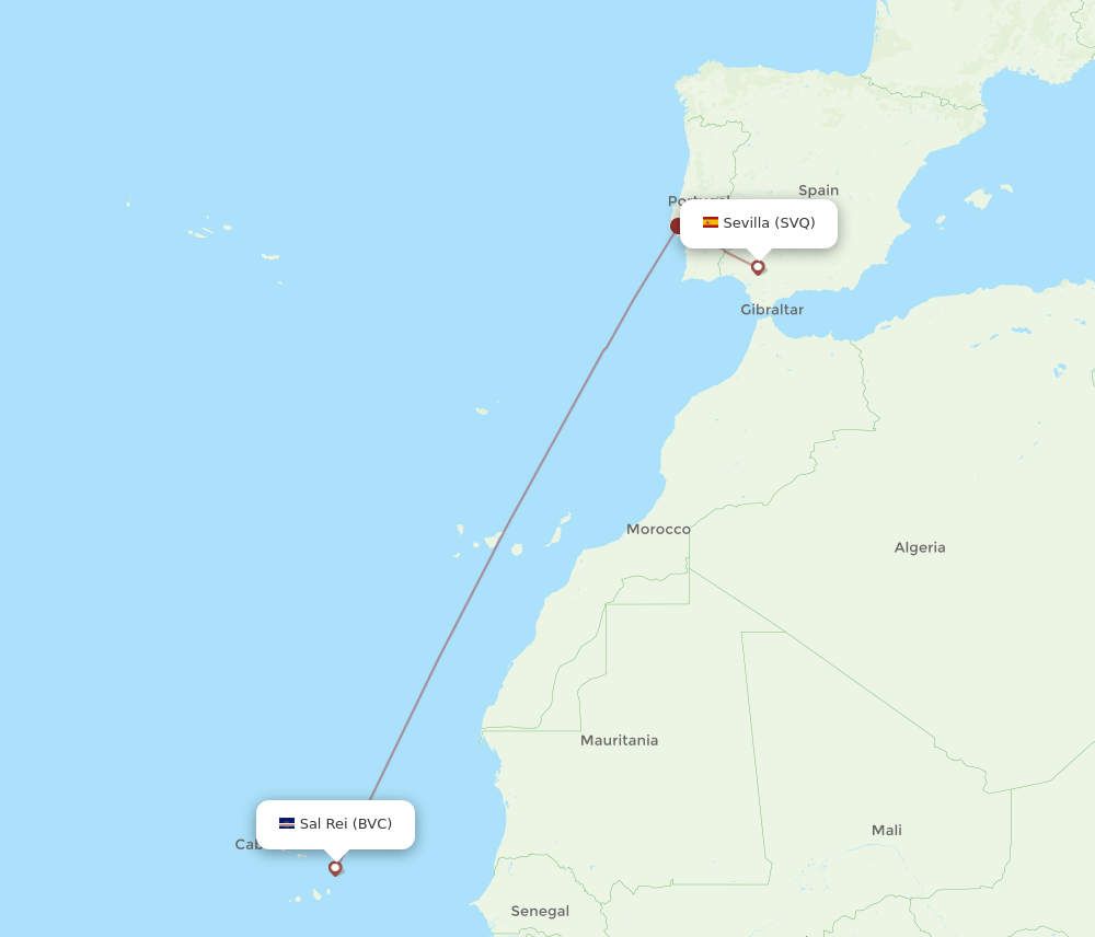 BVC-SVQ flight routes