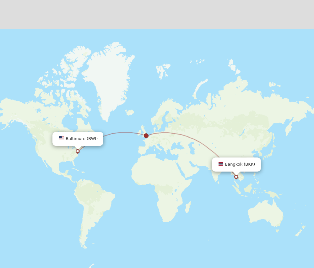 BWI-BKK flight routes