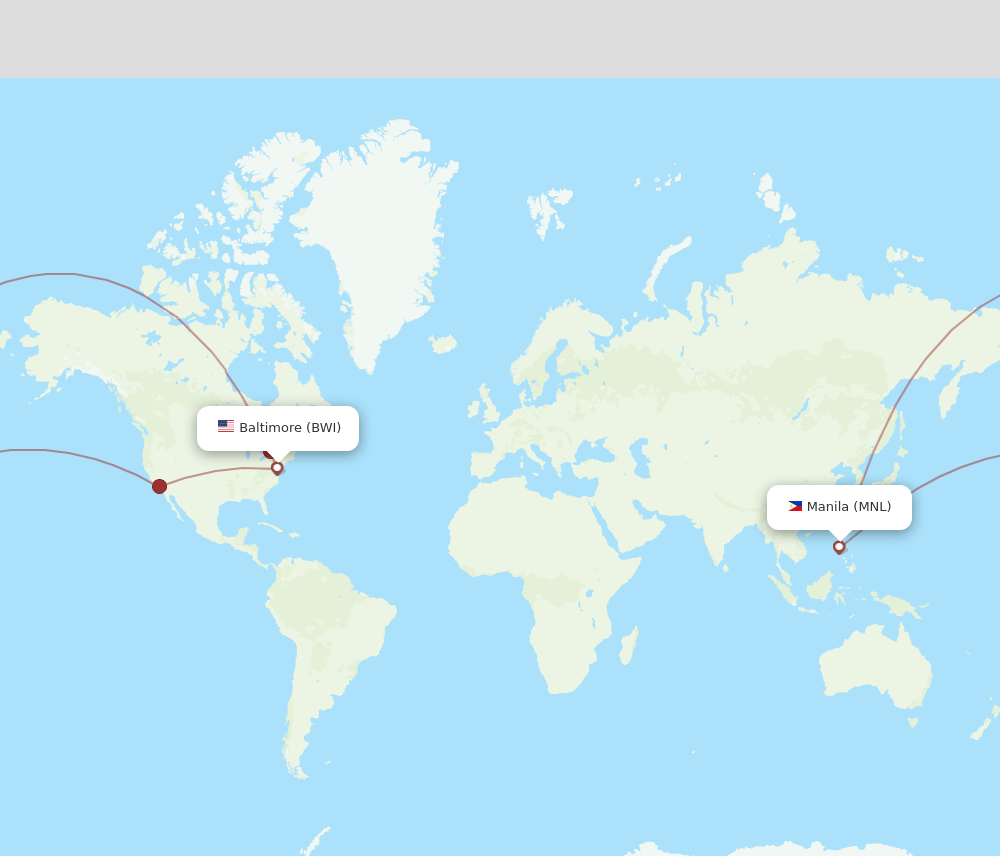 BWI-MNL flight routes