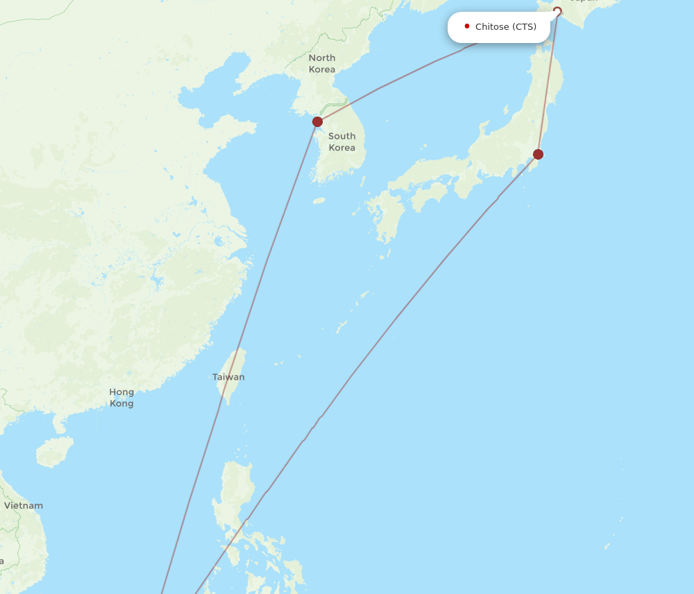 BWN-CTS flight routes