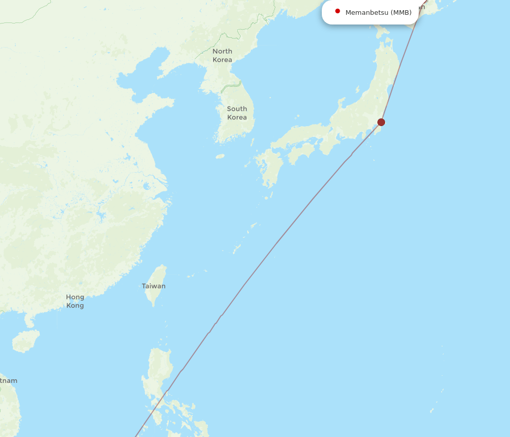 BWN-MMB flight routes
