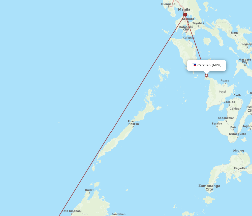 BWN-MPH flight routes