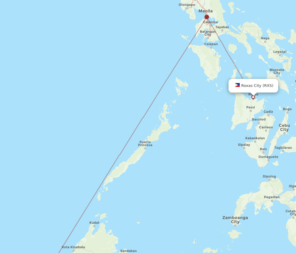 BWN-RXS flight routes