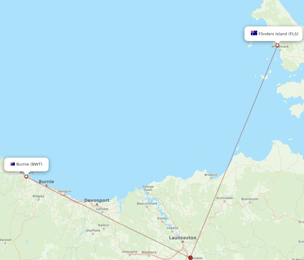 BWT-FLS flight routes