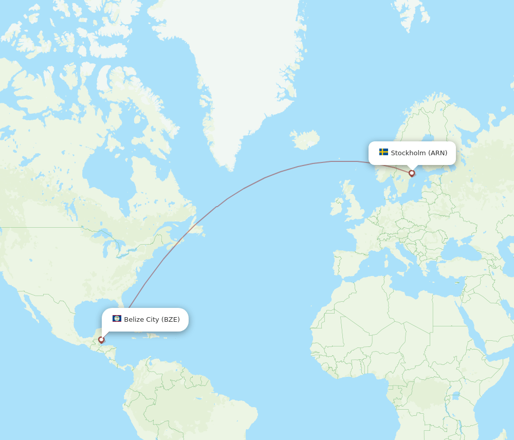 BZE-ARN flight routes