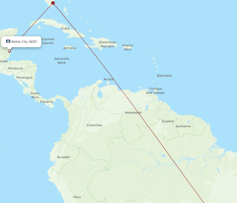 BZE-BSB flight routes