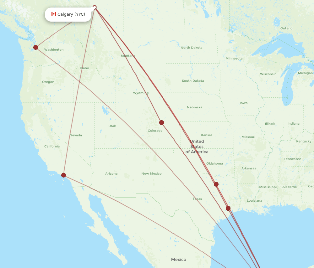 BZE-YYC flight routes