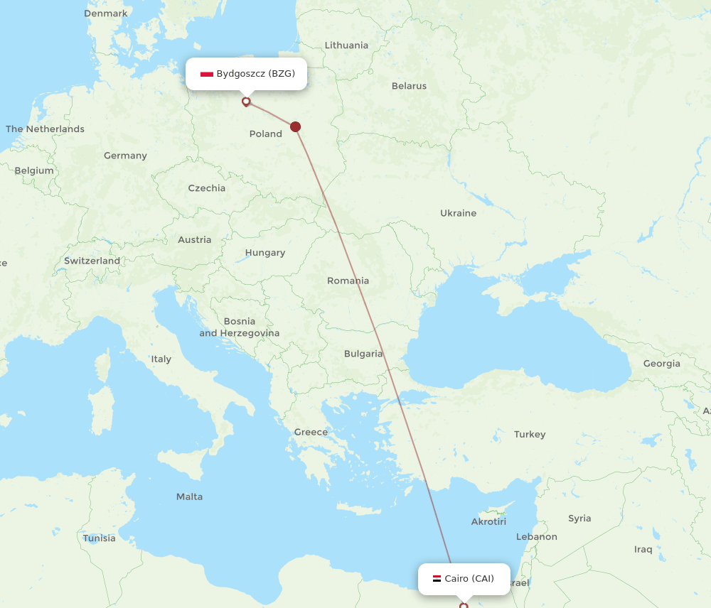 BZG-CAI flight routes