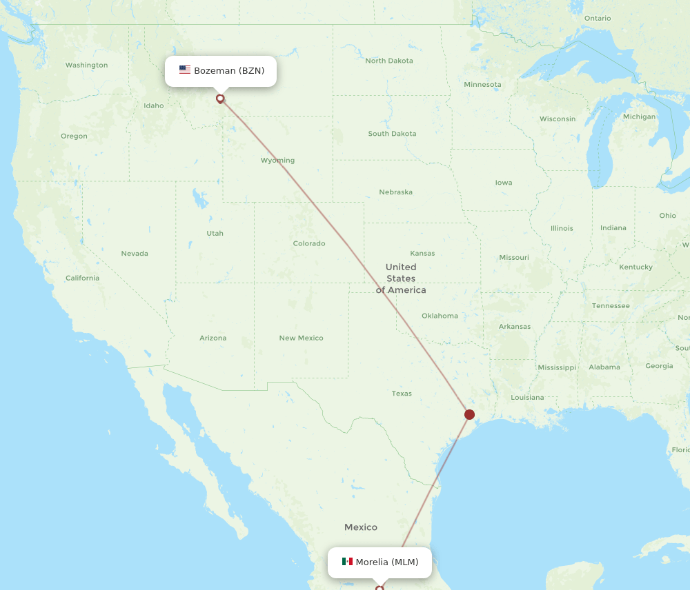 BZN-MLM flight routes