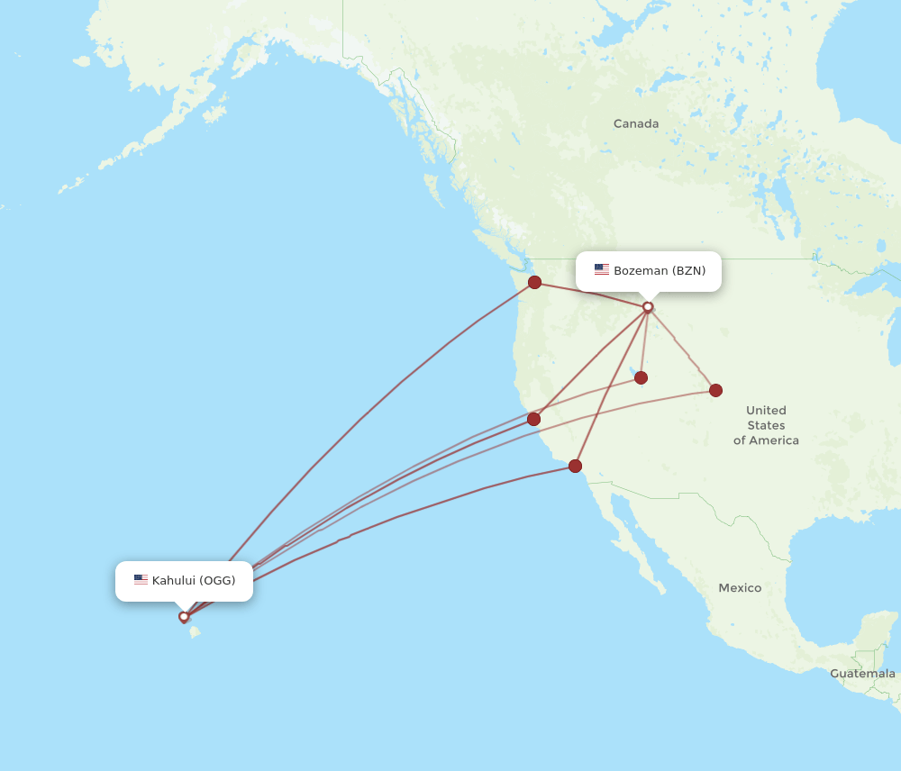 BZN-OGG flight routes