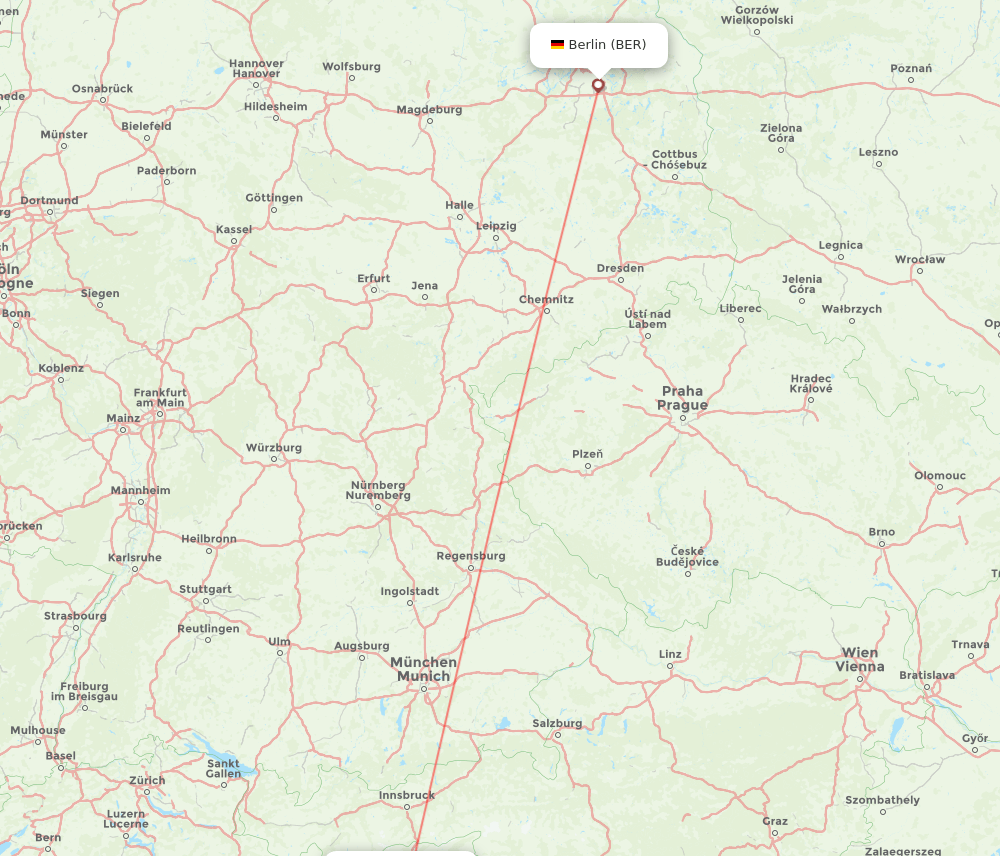 BZO to BER flights and routes map