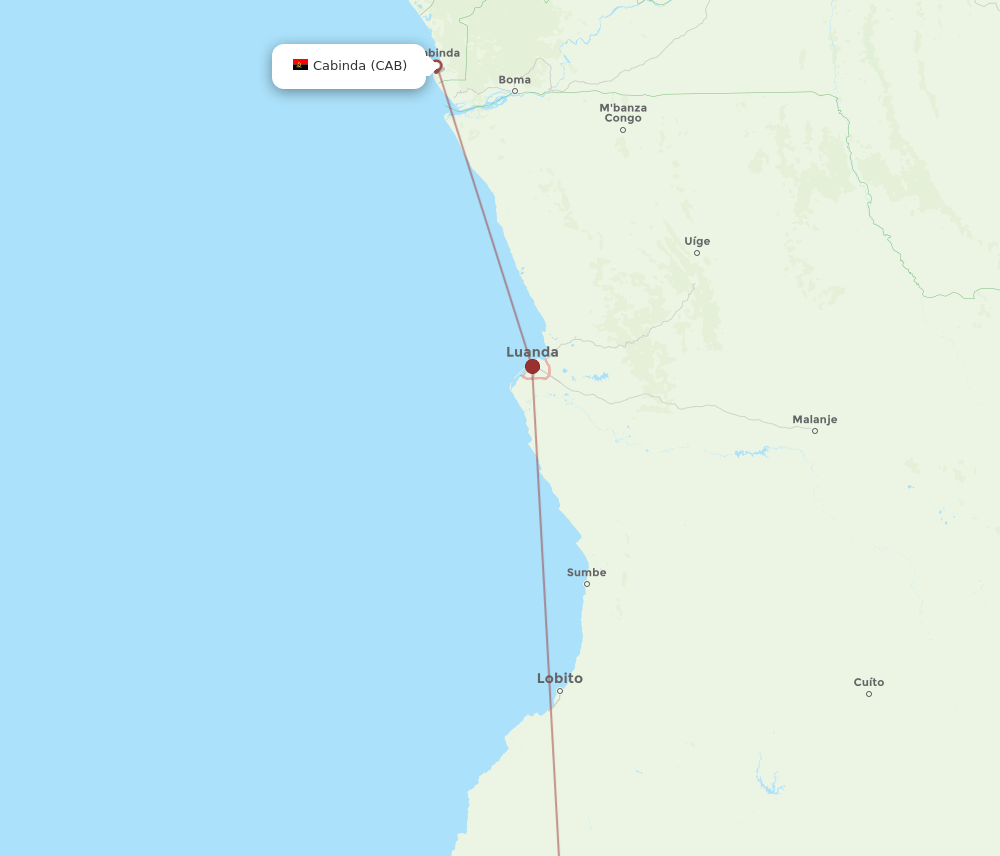 CAB to SDD flights and routes map