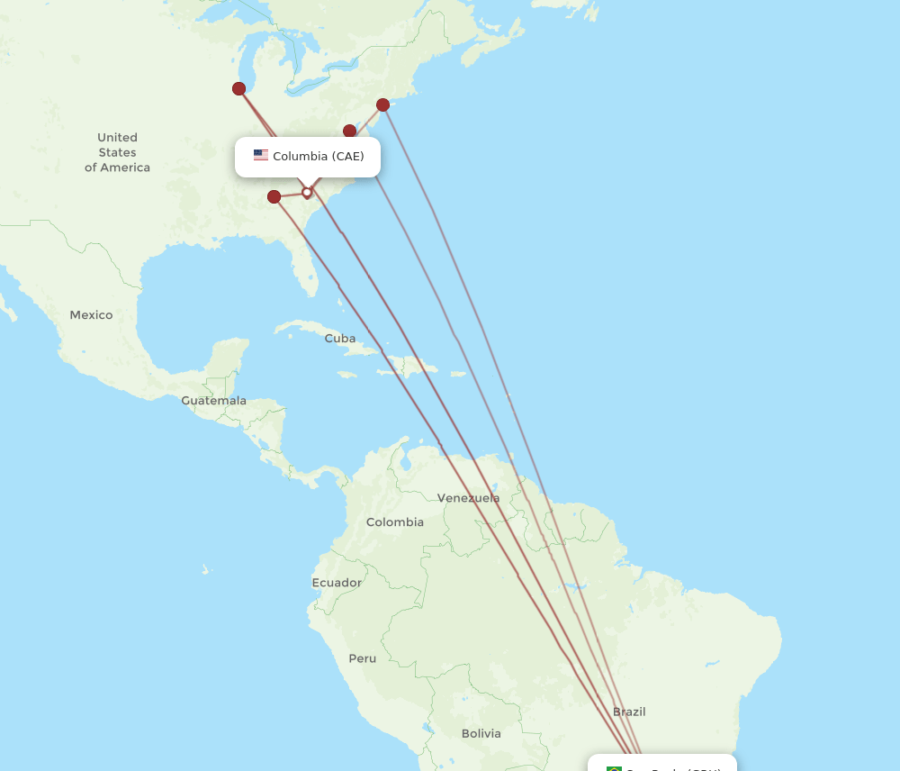 CAE-GRU flight routes