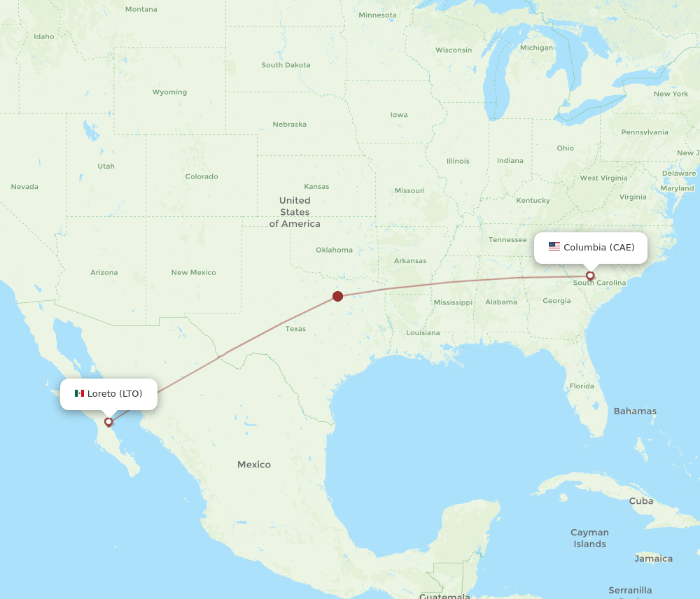 CAE-LTO flight routes