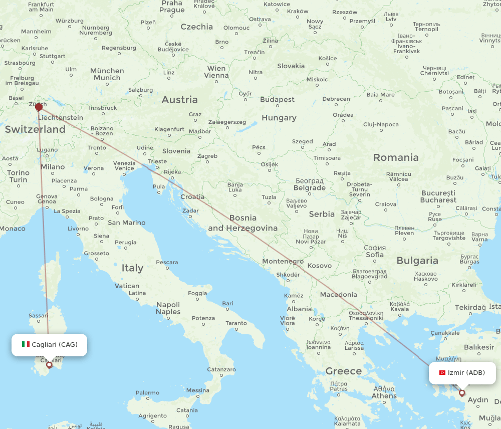 CAG-ADB flight routes