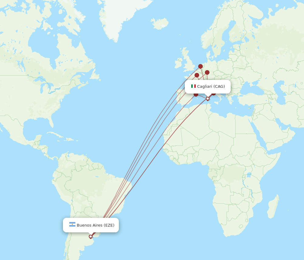 CAG-EZE flight routes