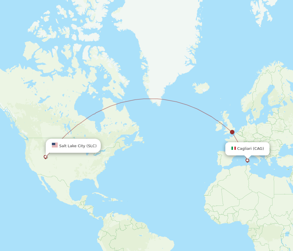 CAG to SLC flights and routes map