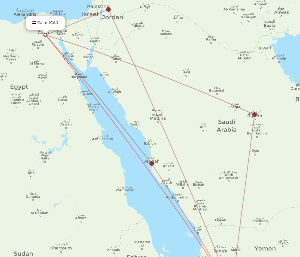 CAI to ADE flights and routes map