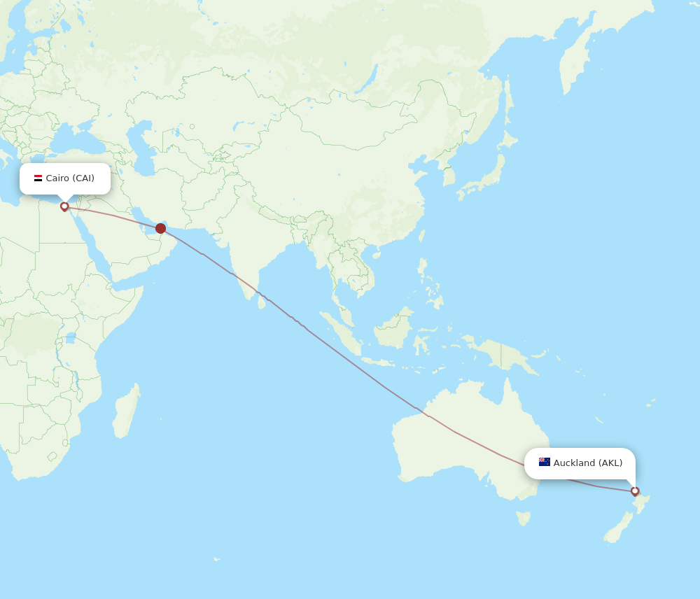 CAI-AKL flight routes