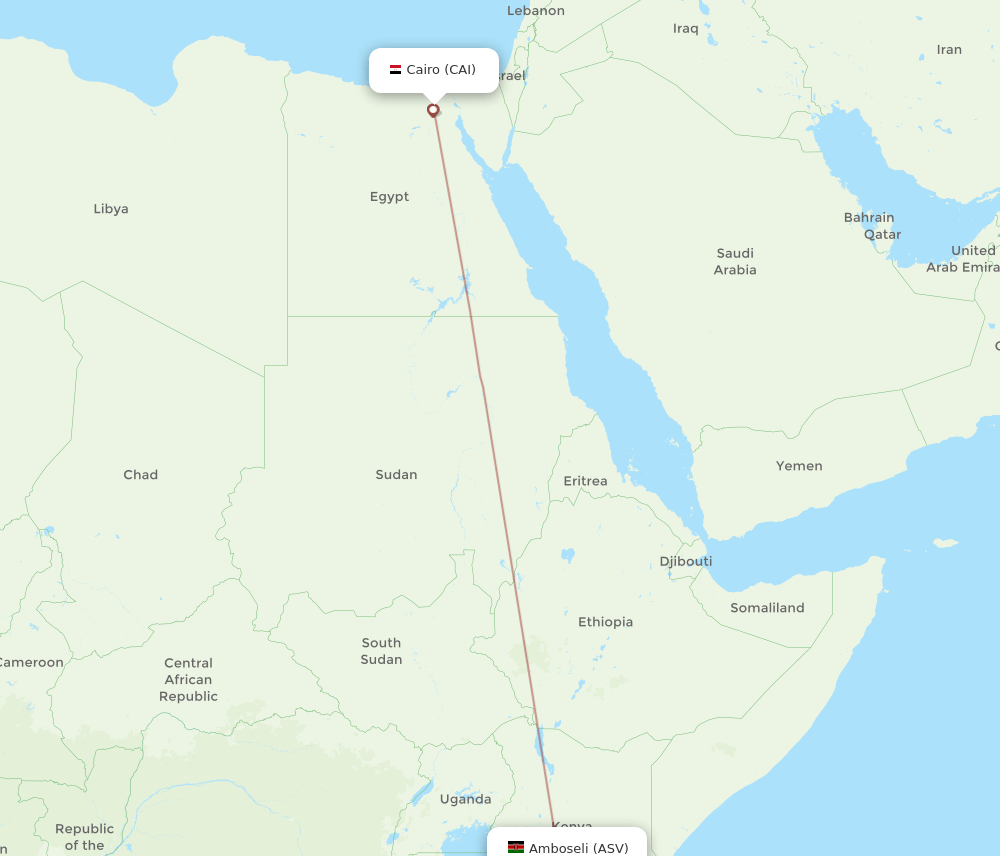 CAI-ASV flight routes